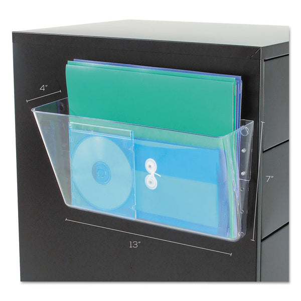 deflecto® Magnetic DocuPocket Wall File, Letter Size, 13" x 4" x 7", Clear (DEF73101) Each