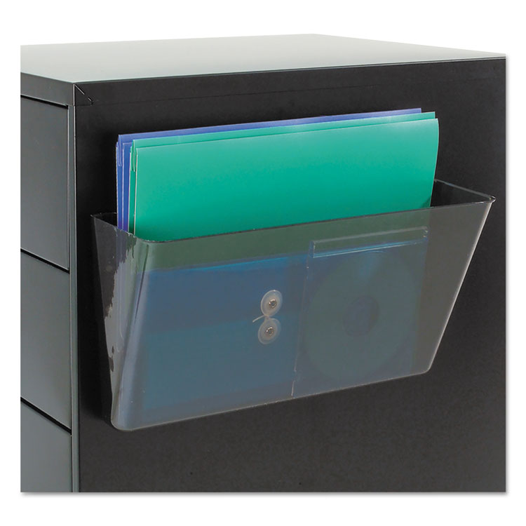 deflecto® Magnetic DocuPocket Wall File, Letter Size, 13" x 4" x 7", Smoke (DEF73102) Each