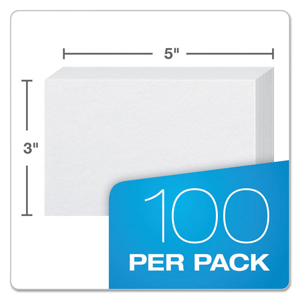 Oxford™ Unruled Index Cards, 3 x 5, White, 100/Pack (OXF30) Pack of 100