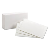 Oxford™ Unruled Index Cards, 3 x 5, White, 100/Pack (OXF30) Pack of 100