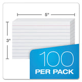 Oxford™ Ruled Index Cards, 3 x 5, White, 100/Pack (OXF31) Pack of 100