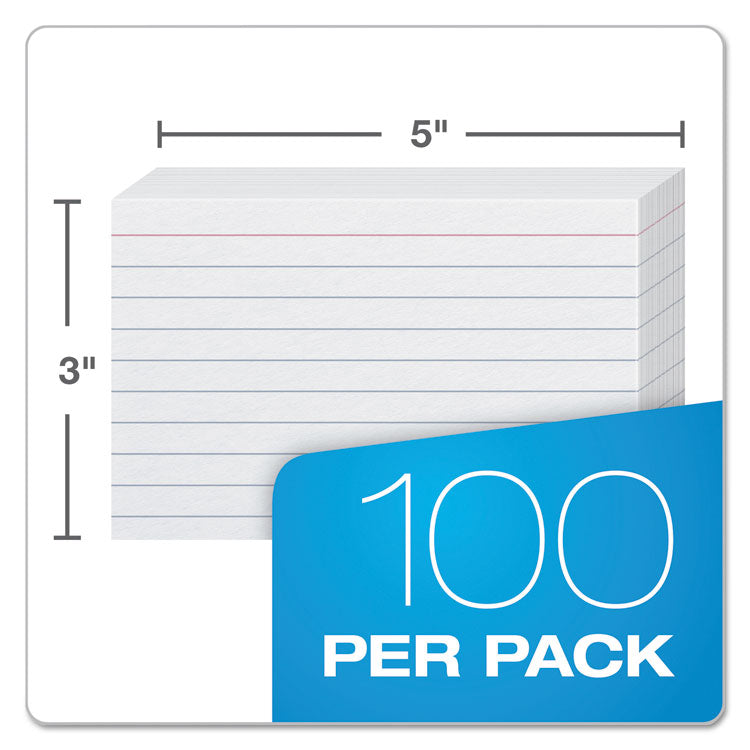 Oxford™ Ruled Index Cards, 3 x 5, White, 100/Pack (OXF31) Pack of 100