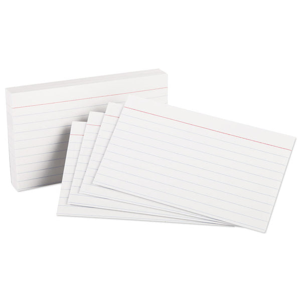 Oxford™ Heavyweight Ruled Index Cards, 3 x 5, White, 100/Pack (OXF63500) Pack of 100