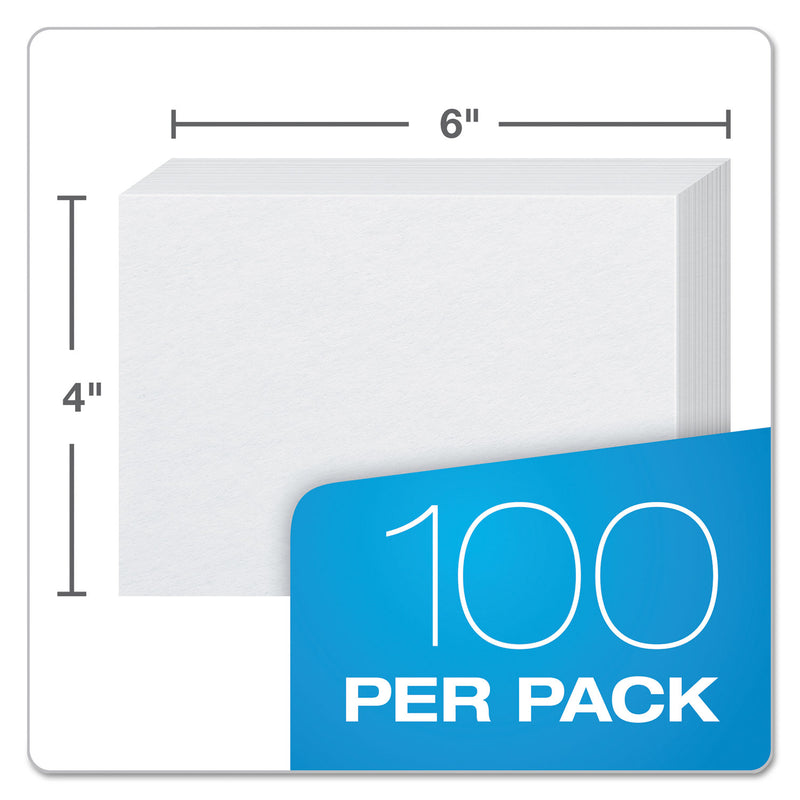 Oxford Unruled Index Cards, 4 x 6, White, 100/Pack (OXF40) Pack of 100