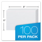 Oxford™ Ruled Index Cards, 5 x 8, White, 100/Pack (OXF51) Pack of 100