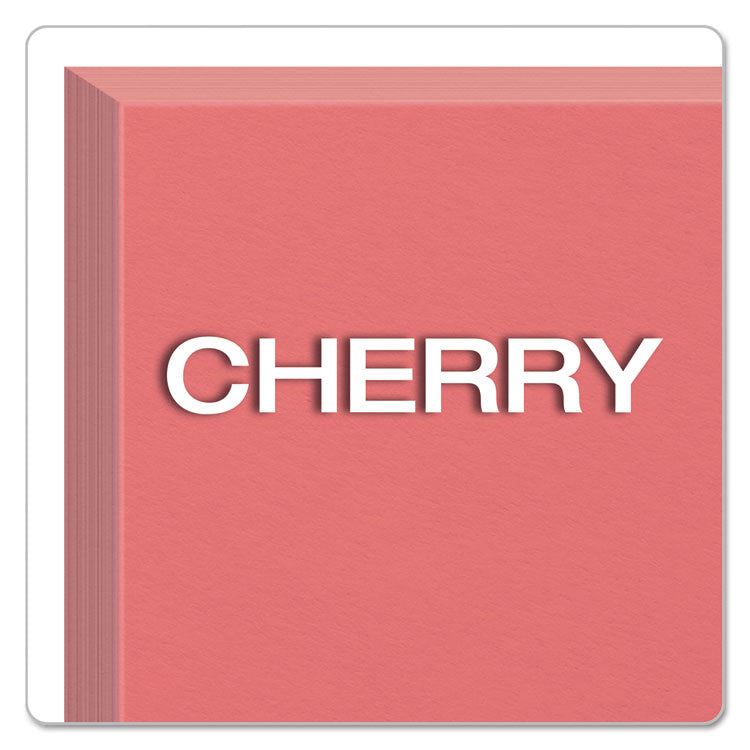 Oxford™ Unruled Index Cards, 3 x 5, Cherry, 100/Pack (OXF7320CHE)