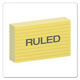 Oxford™ Ruled Index Cards, 3 x 5, Canary, 100/Pack (OXF7321CAN)