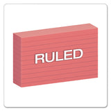 Oxford™ Ruled Index Cards, 3 x 5, Cherry, 100/Pack (OXF7321CHE)