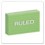 Oxford™ Ruled Index Cards, 3 x 5, Green, 100/Pack (OXF7321GRE)