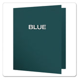 Oxford™ Earthwise by Oxford 100% Recycled Paper Twin-Pocket Portfolio, 100-Sheet Capacity, 11 x 8.5, Blue, 25/Box (OXF78502)