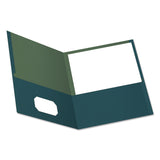 Oxford™ Earthwise by Oxford 100% Recycled Paper Twin-Pocket Portfolio, 100-Sheet Capacity, 11 x 8.5, Blue, 25/Box (OXF78502)