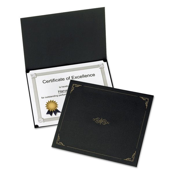 Oxford™ Certificate Holder, 11.25 x 8.75, Black, 5/Pack (OXF29900055BGD)