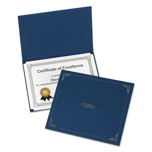 Oxford™ Certificate Holder, 11.25 x 8.75, Dark Blue, 5/Pack (OXF29900235BGD)