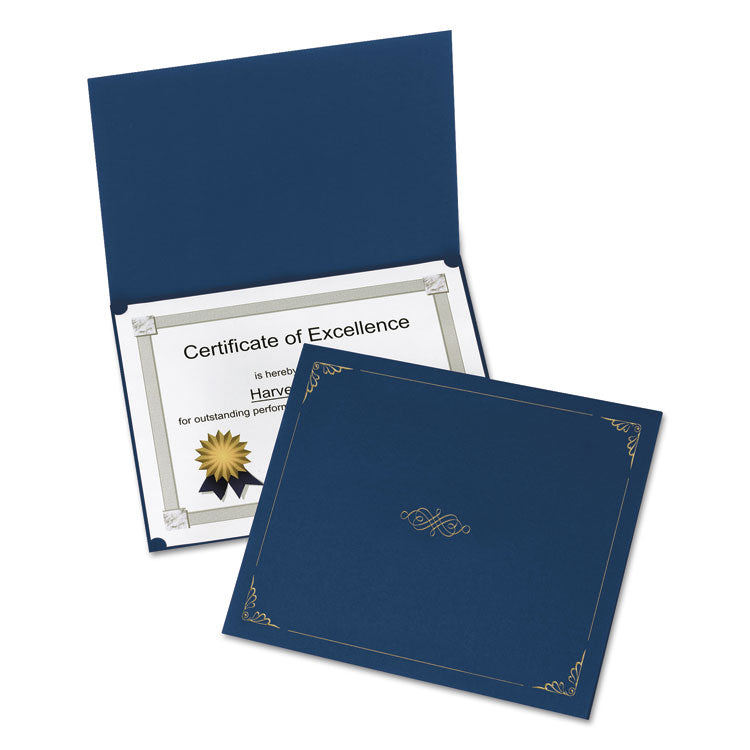 Oxford™ Certificate Holder, 11.25 x 8.75, Dark Blue, 5/Pack (OXF29900235BGD) Pack of 5