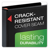 Cardinal® XtraLife ClearVue Non-Stick Locking Slant-D Ring Binder, 3 Rings, 2" Capacity, 11 x 8.5, Black (CRD26321) Each