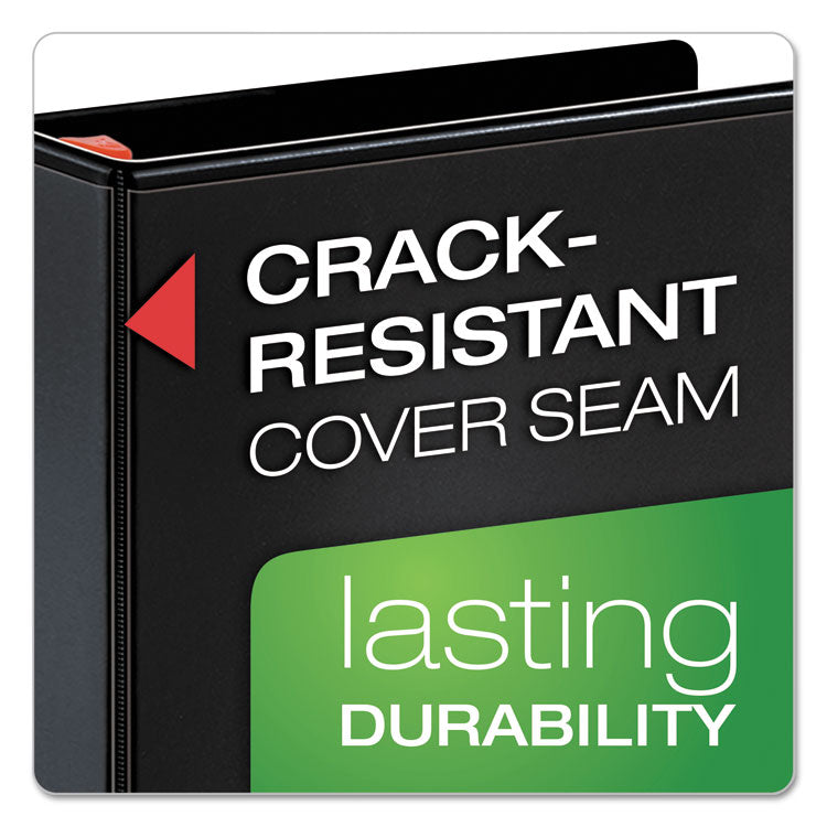 Cardinal® XtraLife ClearVue Non-Stick Locking Slant-D Ring Binder, 3 Rings, 6" Capacity, 11 x 8.5, Black (CRD26361) Each