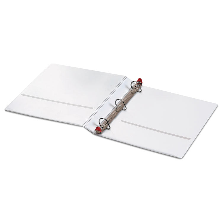 Cardinal® Treated ClearVue Locking Slant-D Ring Binder, 3 Rings, 1" Capacity, 11 x 8.5, White (CRD32100) Each