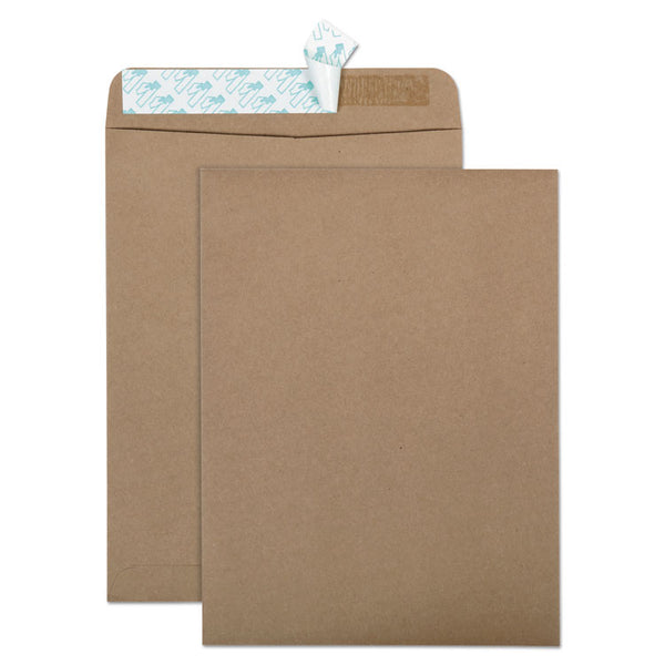 Quality Park™ Recycled Brown Kraft Redi-Strip Envelope, #10 1/2, Cheese Blade Flap, Redi-Strip Closure, 9 x 12, Brown Kraft, 100/Box (QUA44511) Box of 100