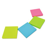Universal® Self-Stick Note Pads, 3" x 3", Assorted Neon Colors, 100 Sheets/Pad, 12 Pads/Pack (UNV35612) Pack of 12