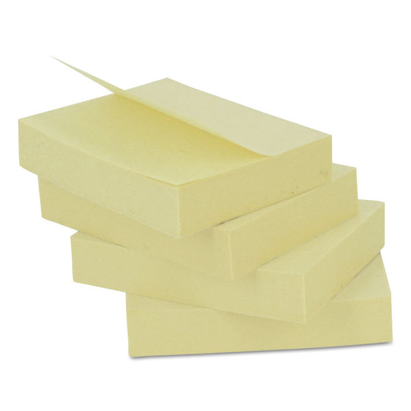 Universal® Self-Stick Note Pads, 3" x 3", Yellow, 100 Sheets/Pad, 12 Pads/Pack (UNV35668)
