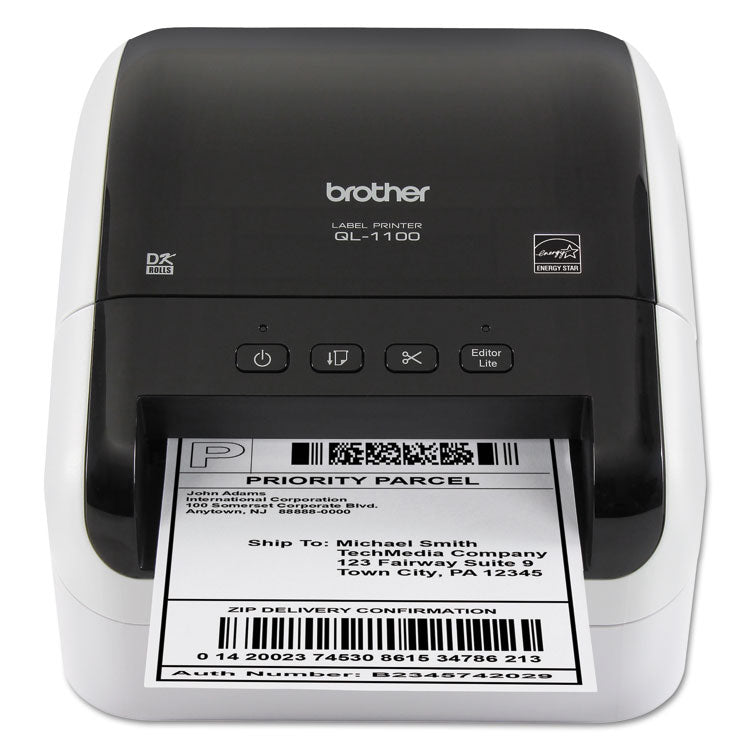 Brother QL-1100 Wide Format Professional Label Printer, 69 Labels/min Print Speed, 6.7 x 8.7 x 5.9 (BRTQL1100) Each