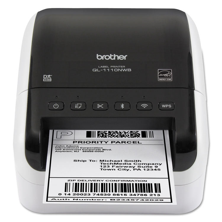 Brother QL-1110NWB Wide Format Professional Label Printer, 69 Labels/min Print Speed, 6.7 x 8.7 x 5.9 (BRTQL1110NWB)