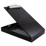 Saunders Redi-Rite Aluminum Storage Clipboard, 1" Clip Capacity, Holds 8.5 x 11 Sheets, Black (SAU11018) Each