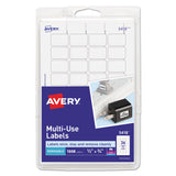 Avery® Removable Multi-Use Labels, Inkjet/Laser Printers, 0.5 x 0.75, White, 36/Sheet, 28 Sheets/Pack, (5418) (AVE05418)