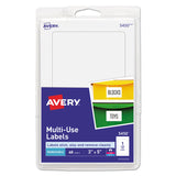 Avery® Removable Multi-Use Labels, Inkjet/Laser Printers, 3 x 5, White, 40/Pack, (5450) (AVE05450) Pack of 40