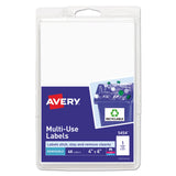 Avery® Removable Multi-Use Labels, Inkjet/Laser Printers, 4 x 6, White, 40/Pack, (5454) (AVE05454) Pack of 40