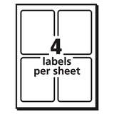 Avery® Vibrant Laser Color-Print Labels w/ Sure Feed, 3.75 x 4.75, White, 100/PK (AVE6878)