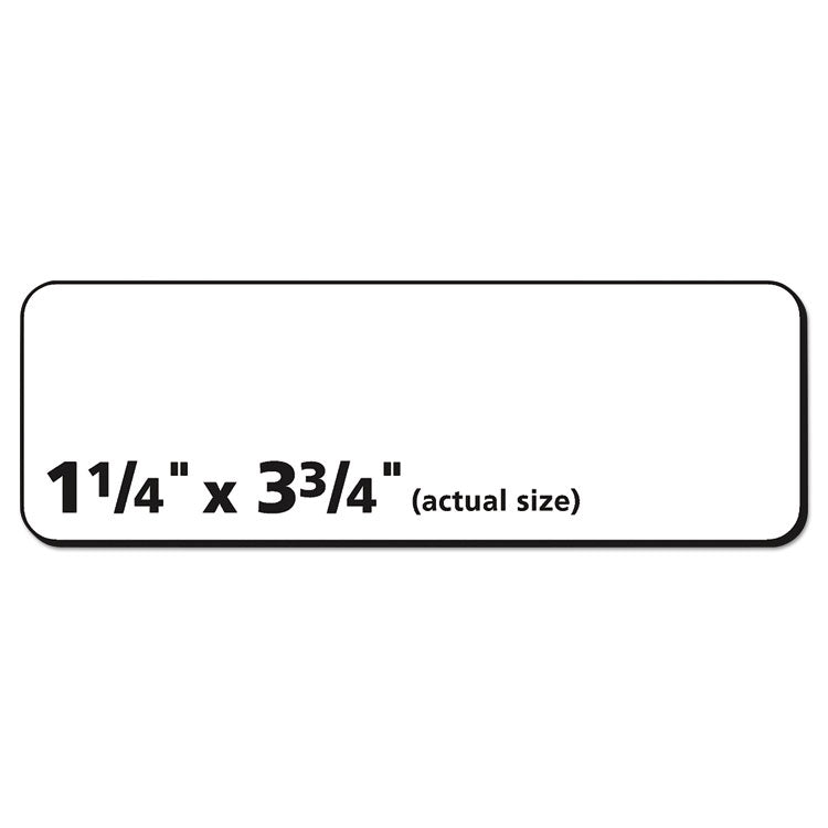 Avery® Vibrant Laser Color-Print Labels w/ Sure Feed, 1.25 x 3.75, White, 300/Pack (AVE6879)