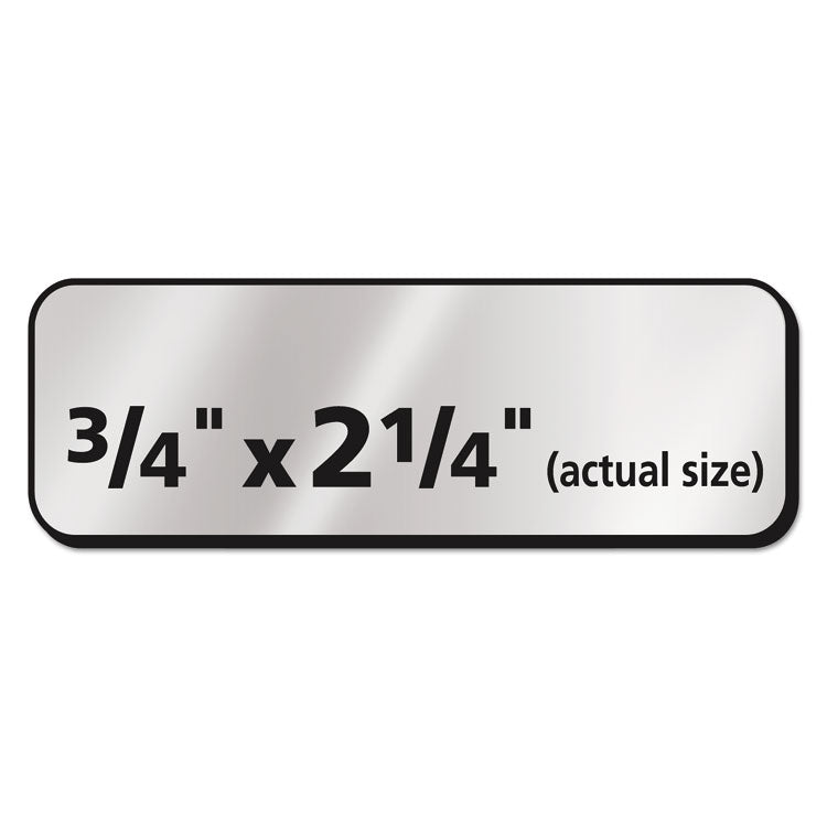 Avery® Foil Mailing Labels, Inkjet Printers, 0.75 x 2.25, Silver, 30/Sheet, 10 Sheets/Pack (AVE8986) Pack of 300