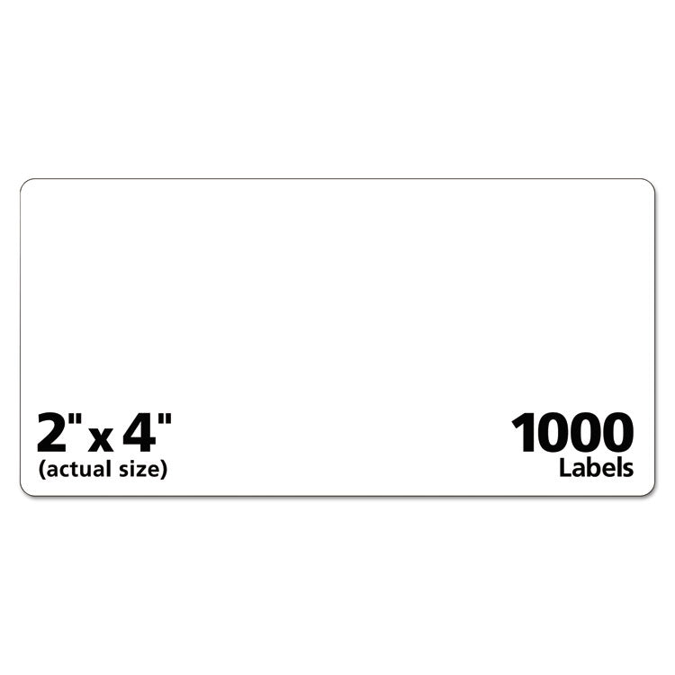 Avery® Repositionable Shipping Labels w/Sure Feed, Inkjet/Laser, 2 x 4, White, 1000/Box (AVE55163) Box of 1000