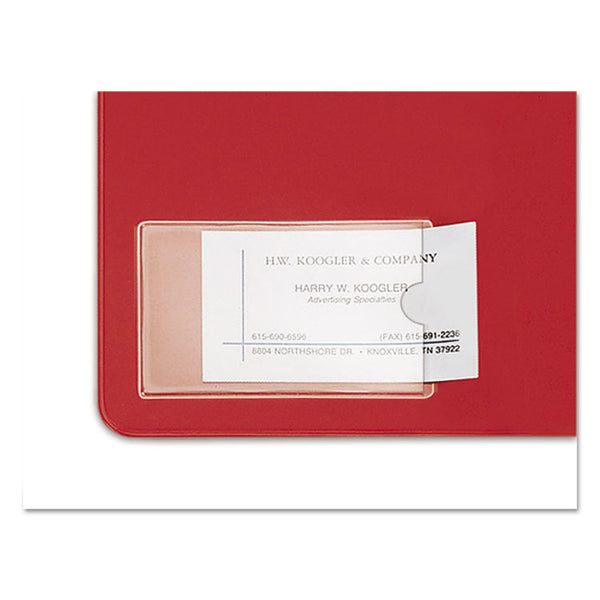 Cardinal® HOLD IT Poly Business Card Pocket, Top Load, 3.75 x 2.38, Clear, 10/Pack (CRD21500)