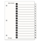 Cardinal® OneStep Printable Table of Contents and Dividers, 15-Tab, 1 to 15, 11 x 8.5, White, White Tabs, 1 Set (CRD61513)