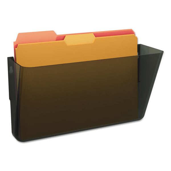 deflecto® DocuPocket Stackable Wall Pocket, Letter Size, 13" x 4", Smoke (DEF73202) Each