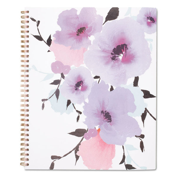 Cambridge® Mina Weekly/Monthly Planner, Floral Artwork, 11 x 8.5, White/Violet/Peach Cover, 12-Month (Jan to Dec): 2025 (AAG1134905) Each