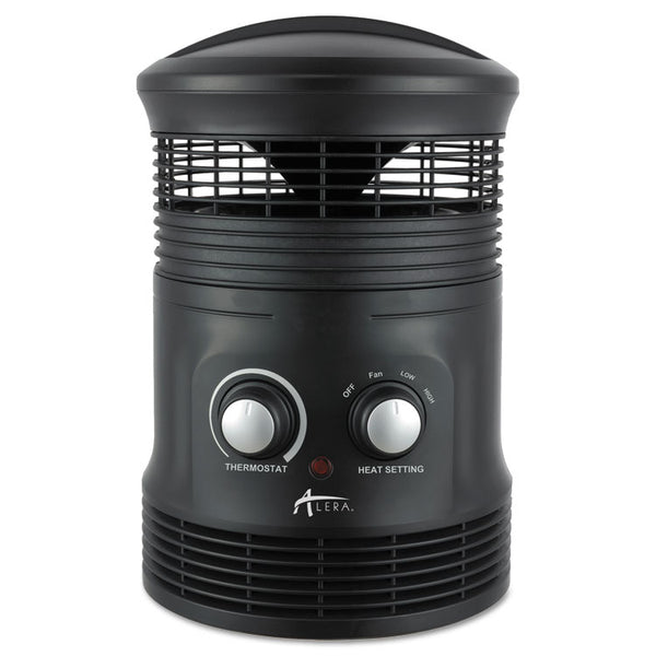 Alera® 360 Deg Circular Fan Forced Heater, 750 W, 8 x 8 x 12, Black (ALEHEFF360B)