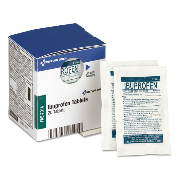First Aid Only™ Over the Counter Pain Relief Medication for First Aid Cabinet, 20 Count (FAOFAE7014) Each