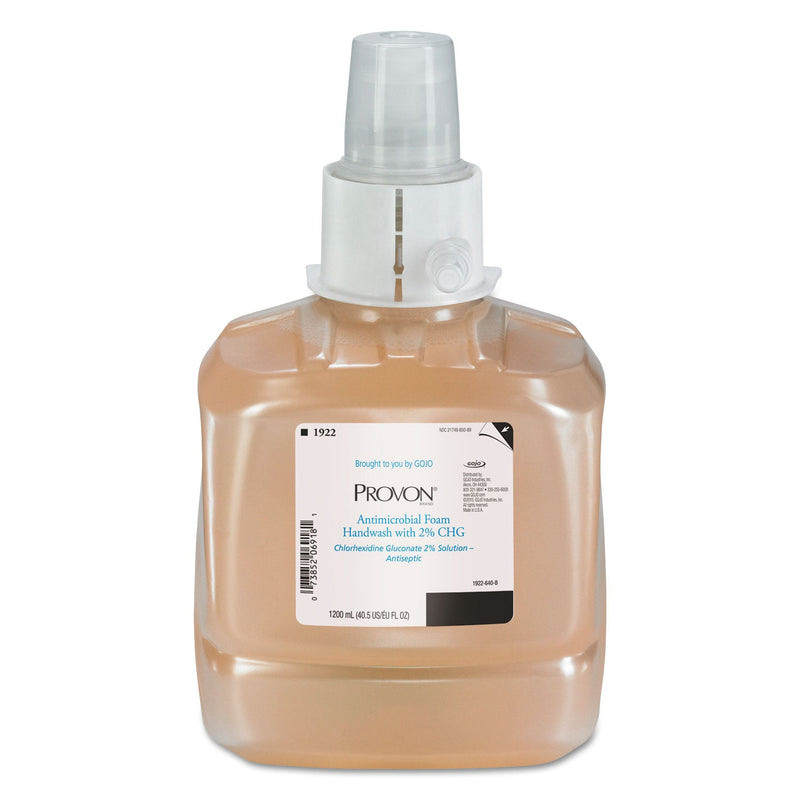 Provon Antimicrobial Foam Handwash, Fragrance-Free, 1200 mL, 2/Carton (GOJ192202) Case of 2