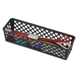 Officemate Recycled Supply Basket, Plastic, 10.13 x 3.06 x 2.38, Black, 3/Pack (OIC26200) Pack of 3