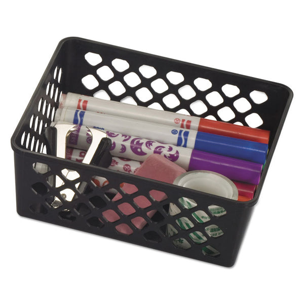 Officemate Recycled Supply Basket, Plastic, 6.13 x 5 x 2.38, Black, 3/Pack (OIC26201) Pack of 3