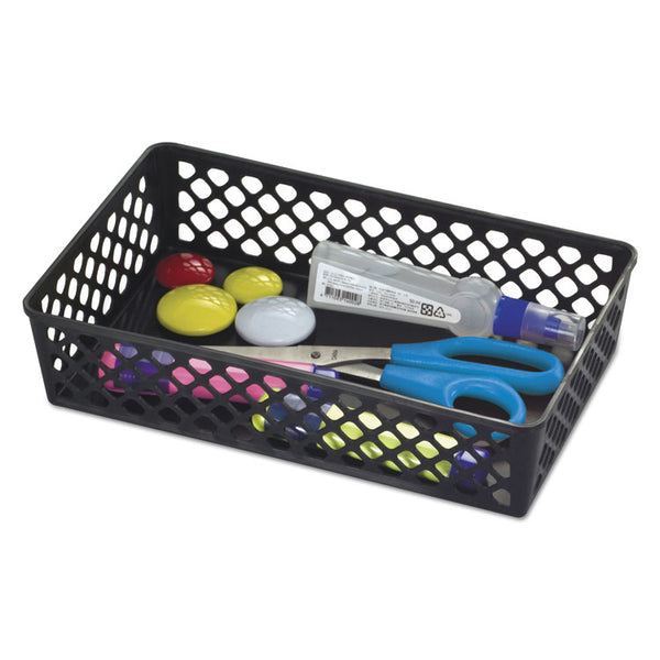 Officemate Recycled Supply Basket, Plastic, 10.06 x 6.13 x 2.38, Black, 2/Pack (OIC26202) Pack of 2