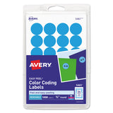 Avery® Printable Self-Adhesive Removable Color-Coding Labels, 0.75" dia, Light Blue, 24/Sheet, 42 Sheets/Pack, (5461) (AVE05461)