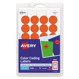 Avery® Printable Self-Adhesive Removable Color-Coding Labels, 0.75" dia, Neon Red, 24/Sheet, 42 Sheets/Pack, (5467) (AVE05467) Pack of 1000