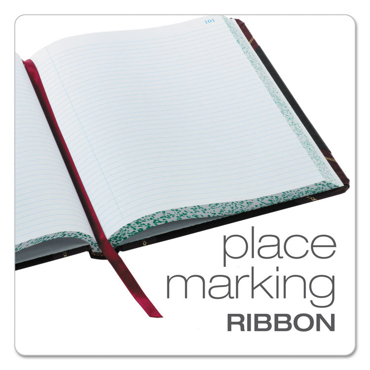 Boorum & Pease® Extra-Durable Bound Book, Single-Page Record-Rule Format, Black/Maroon/Gold Cover, 10.13 x 7.78 Sheets, 300 Sheets/Book (BOR21300R) Each