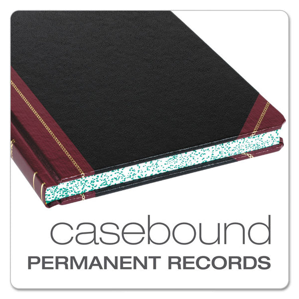 Boorum & Pease® Extra-Durable Bound Book, Single-Page Record-Rule Format, Black/Maroon/Gold Cover, 10.13 x 7.78 Sheets, 300 Sheets/Book (BOR21300R) Each