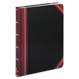 Boorum & Pease® Extra-Durable Bound Book, Single-Page Record-Rule Format, Black/Maroon/Gold Cover, 10.13 x 7.78 Sheets, 300 Sheets/Book (BOR21300R) Each