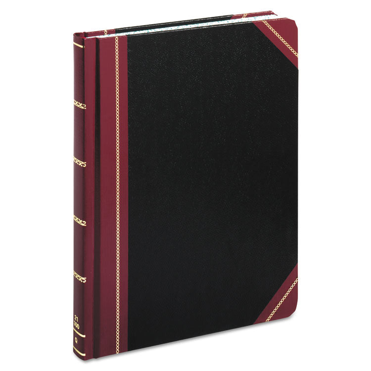 Boorum & Pease® Extra-Durable Bound Book, Single-Page Record-Rule Format, Black/Maroon/Gold Cover, 10.13 x 7.78 Sheets, 300 Sheets/Book (BOR21300R) Each